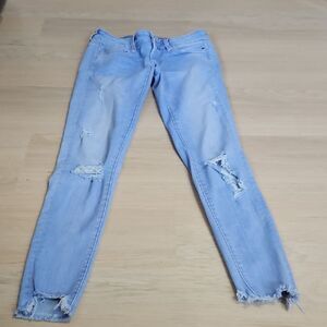 American Eagle Outfitters Light Blue Ripped Skinny Jeans